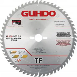 HM Cirkelzaag GUHDO PIANO PLUS D250 x 3,2/2,2 x 30 Z=60 TF