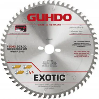 HM Cirkelzaag GUHDO EXOTIC D350 x 3,0/2,2 x 30 Z=100 WWAF