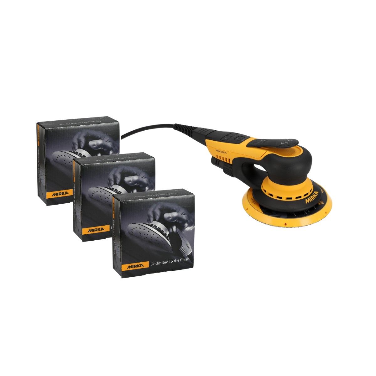 Mirka Promo kit Deros II 650 Ø 150 mm + Galaxy Grip