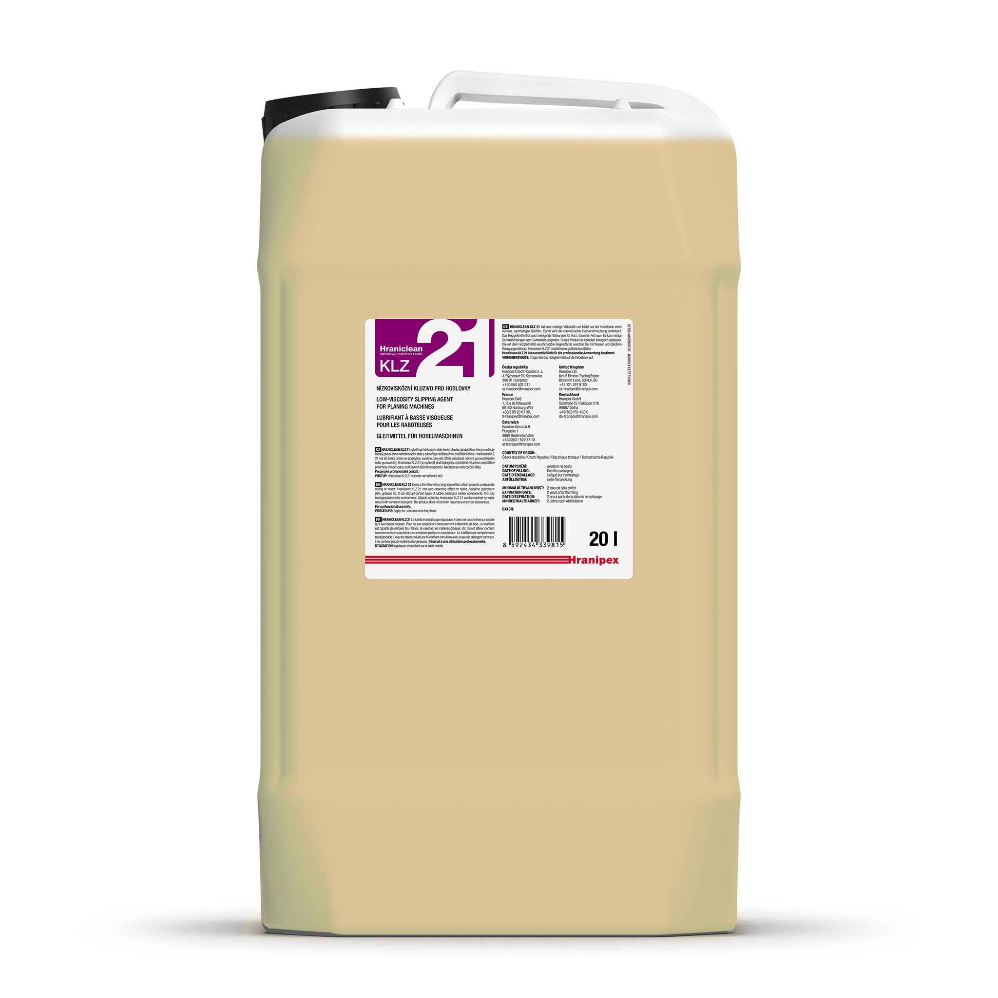 Hraniclean KLZ 21 scheidingsmiddel schaafmachines