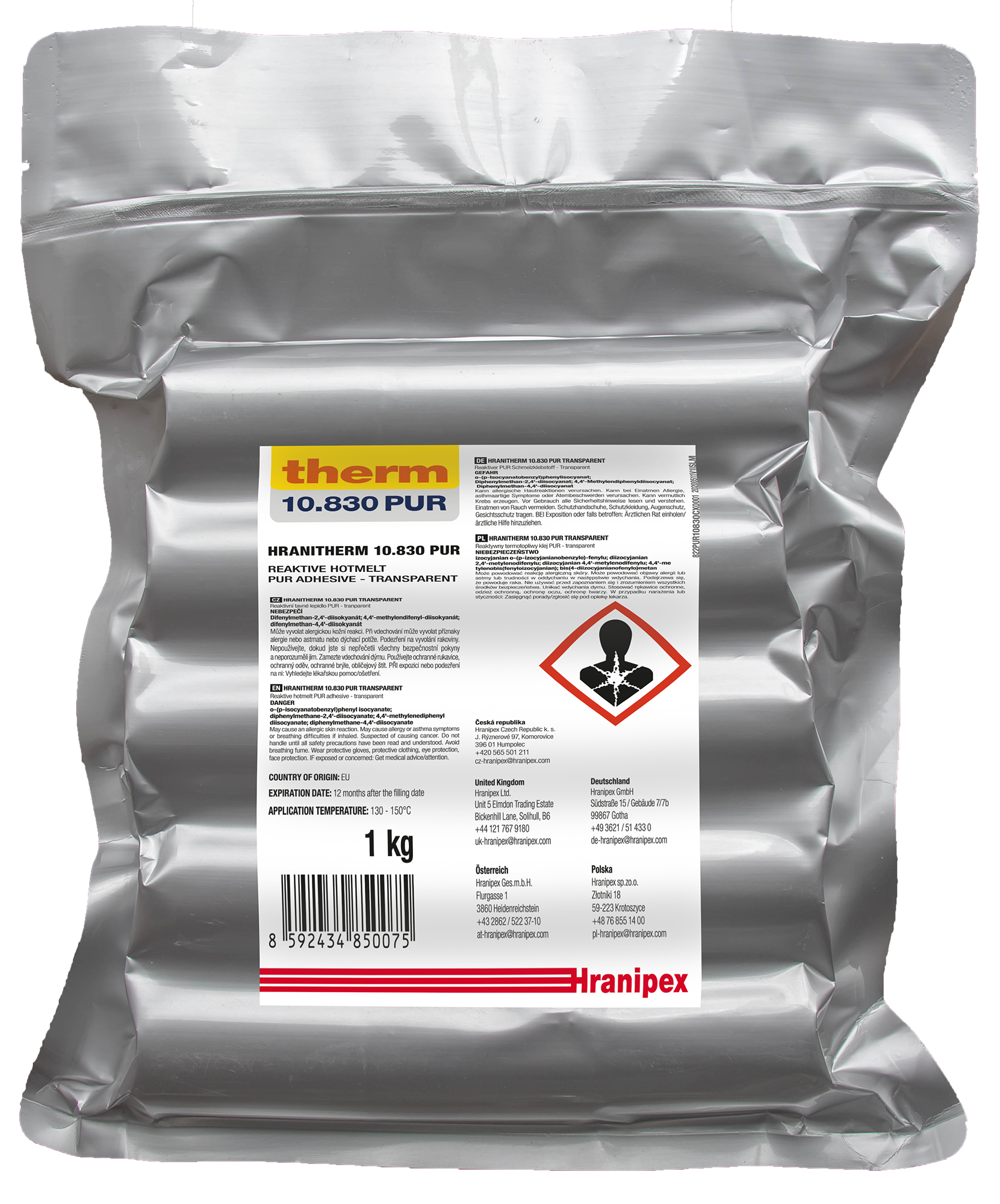 Hranitherm PUR smeltlijm 830 ongevuld