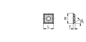 HW wp mesjes standaard 35° Z4 vierkant
