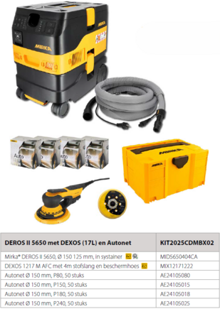 Mirka Promo kit Deros II ø 150 mm + Dexos 1217 M