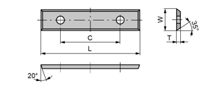 HW wp mesjes standaard 35° H9 Z4