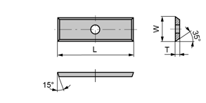 HW wp mesjes standaard 35° H12 Z=4